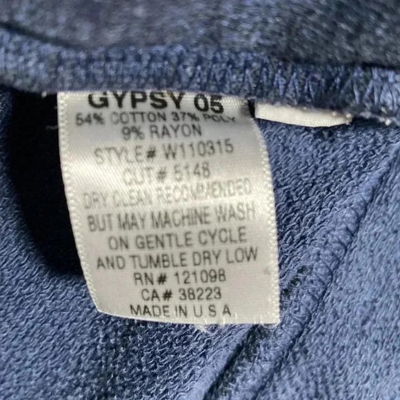 Gypsy 05 Women’s Hoodie Small Sweatshirt Full Zip Graphic Blue Grey - Picture 4 of 8